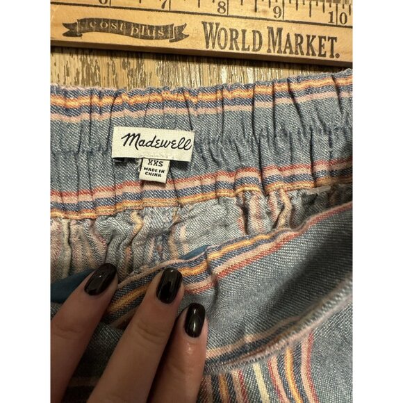 Madewell Blue and Red Striped Wide Leg Pants - Picture 10 of 14